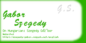 gabor szegedy business card